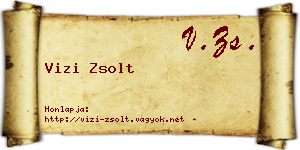 Vizi Zsolt névjegykártya
