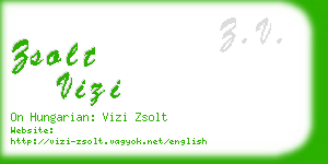 zsolt vizi business card